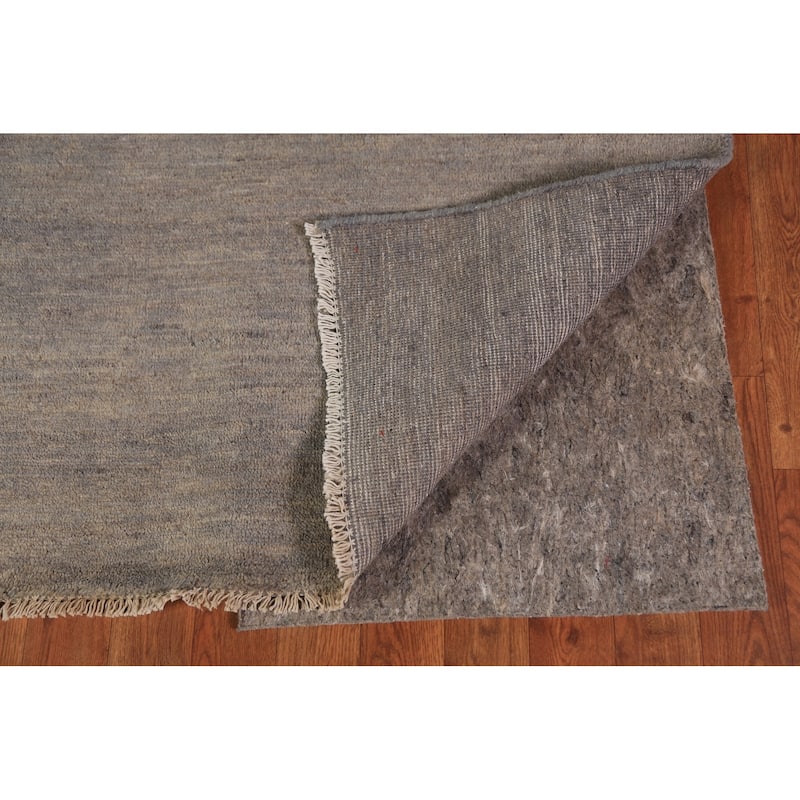 Gray & Beige Gabbeh Modern Area Rug Handmade Wool Carpet - 6'4" x 9'7"