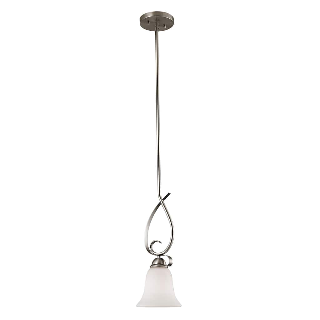 Brighton 6-inch Wide 1-Light Mini Pendant in Brushed Nickel - 6in W x 6in D x 6in H