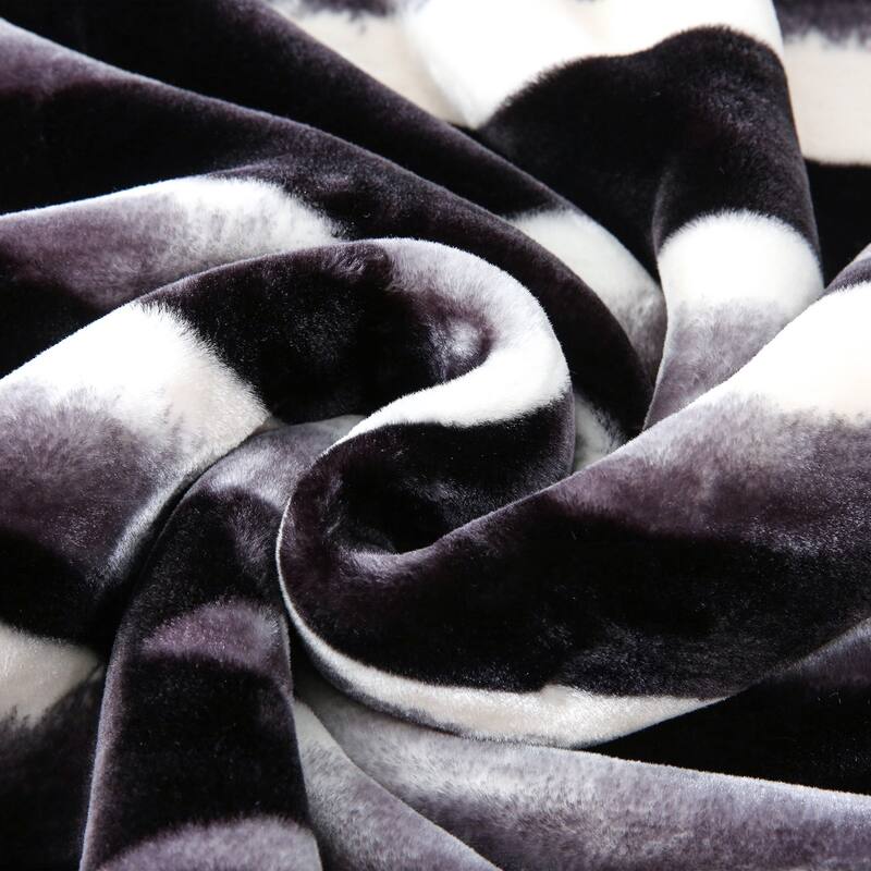 2 Ply A&B Printed Raschel Bed Blanket 85" x 95"-10 Pounds