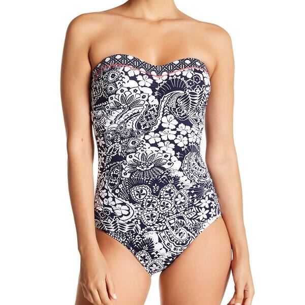 Shop Tommy Bahama Blue Womens Size 8 Floral Tie Back One Piece