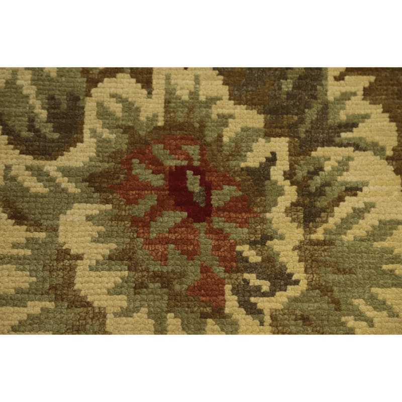 Red Floral Indian Area Rug 6x10 - 10' 1'' X 6' 5''