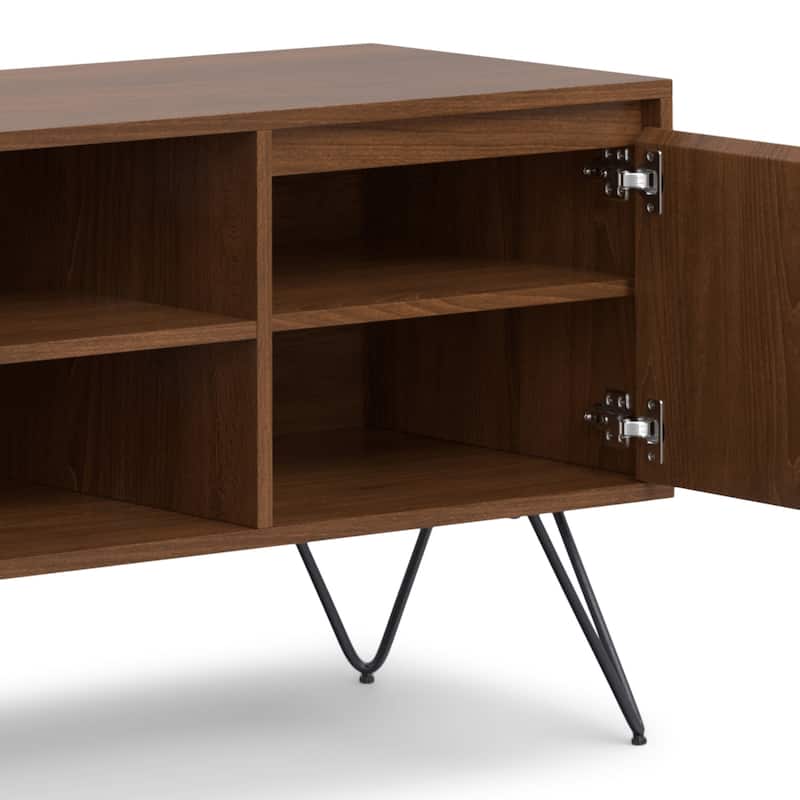 WYNDENHALL Moreno 60 inch Wide Industrial TV Media Stand For TVs up to 65 inches - 60"w x 18"d x 25" h