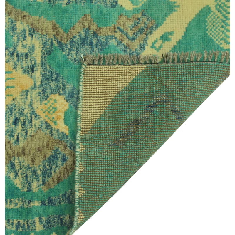 Balochi Lorelei Ivory/Turquoise Rug - 3'1" x 4'10"