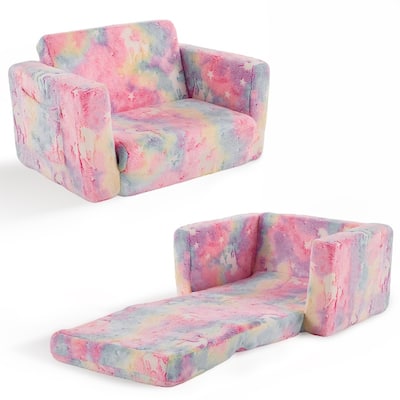 1-Piece Full Sponge Kids Single Folding Sofa Bed With Luminous Feature