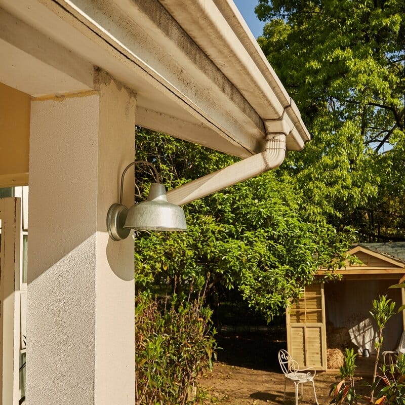 2 Pack 1-Light Outdoor Barn Light With Galvanized Finish Set - 10.54"x12.69"x13"