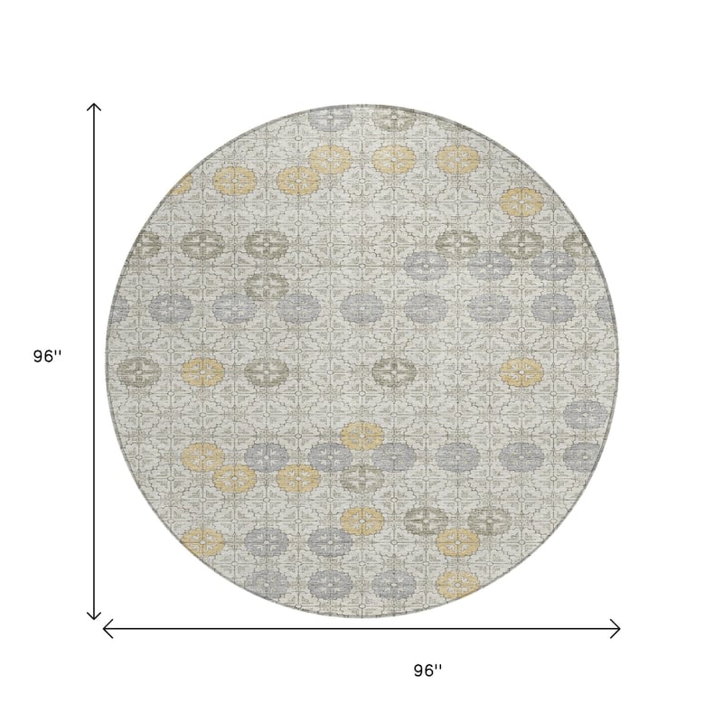 HomeRoots Geometric Transitional Rectangle Outdoor Rug