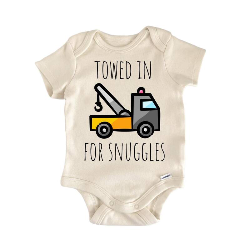 Tow Truck Driver - Baby Bodysuit - 0-3M - Natural