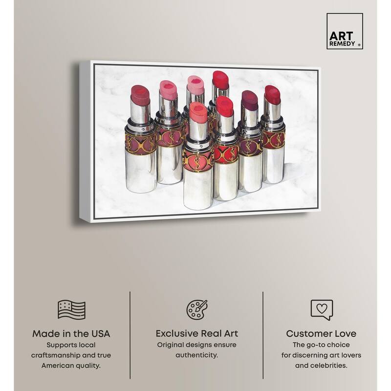 Doll Memories - Lipsticks 22 Canvas by Art Remedy