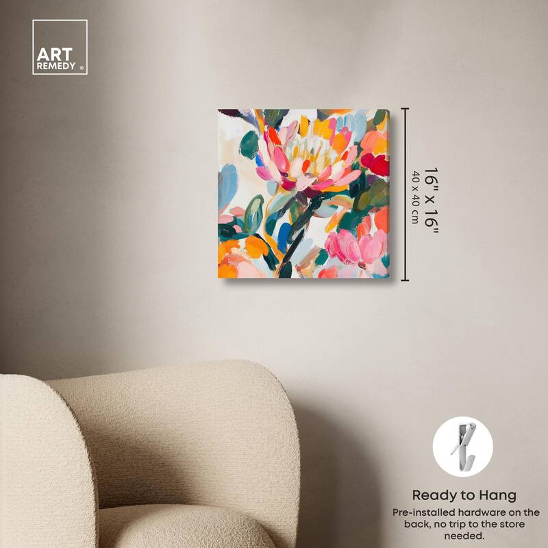 Lively Flora I Canvas by Art Remedy, Gallery Wrapped