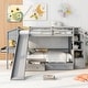 preview thumbnail 10 of 10, Twin over Twin Bunk Bed with Storage Staircase, Slide and Drawers, Desk