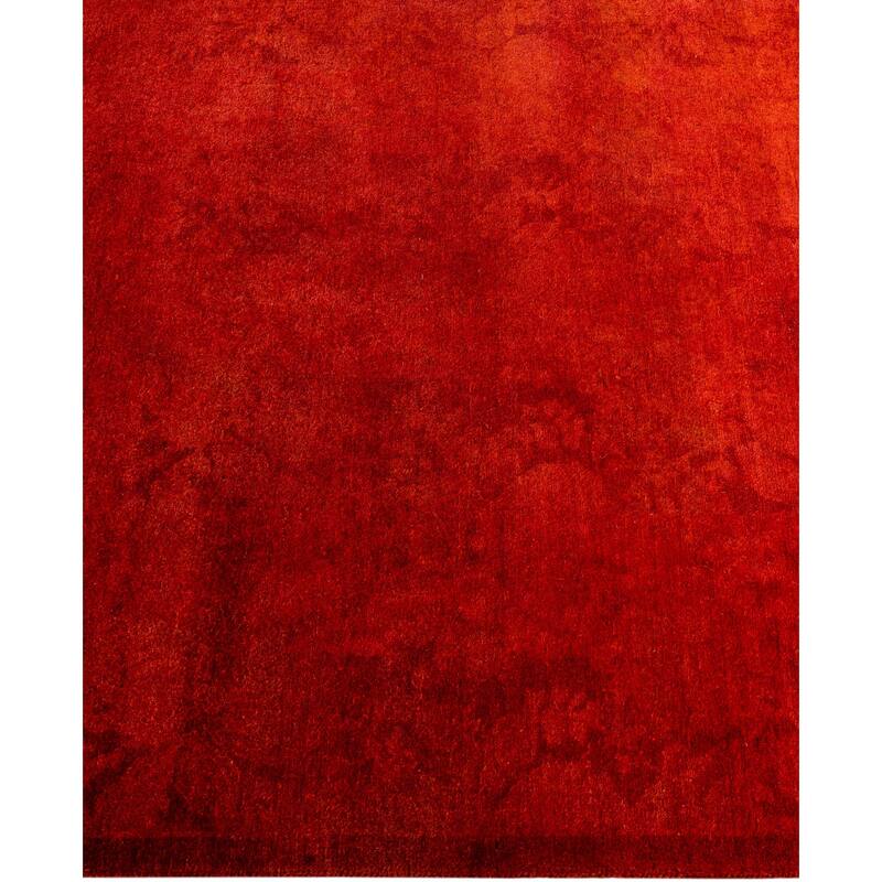 Overdyed One-of-a-Kind Hand-Knotted Area Rug - Orange - 3' 3" x 5' 2"