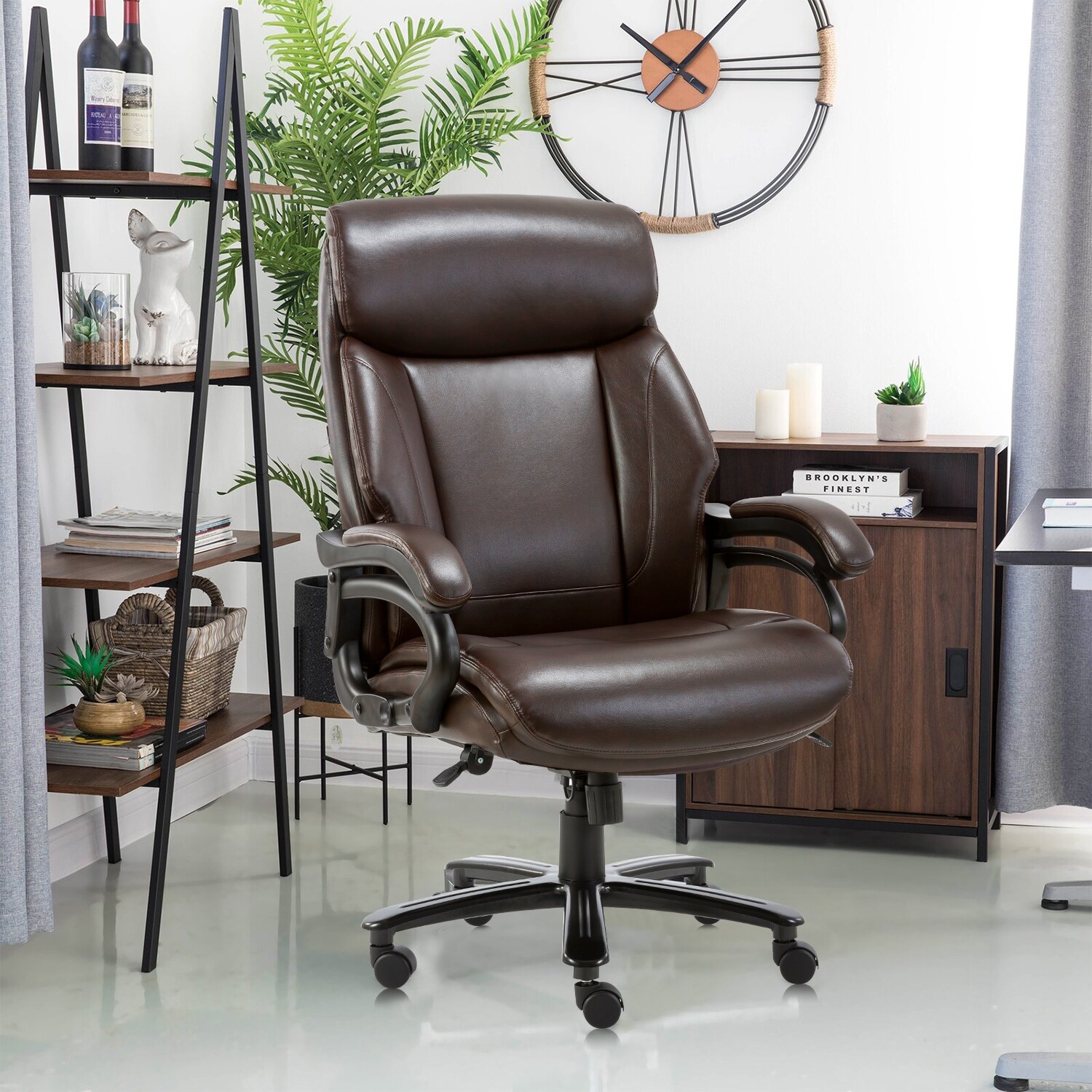 Starspace high back big & tall 400lb bonded leather office chair deals