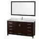 Option Espresso, White Carrara Marble Top, Chrome Trim