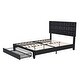 preview thumbnail 41 of 71, Velvet Storage Platform Bed with Wireless Chargers and Drawer