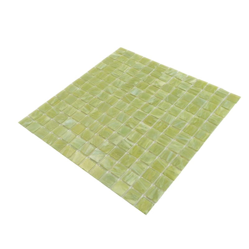 Apollo tile 12" x 12" Celestial Glossy Green Lizard Glass Tile (20 sq ft/case) - 20 Pack
