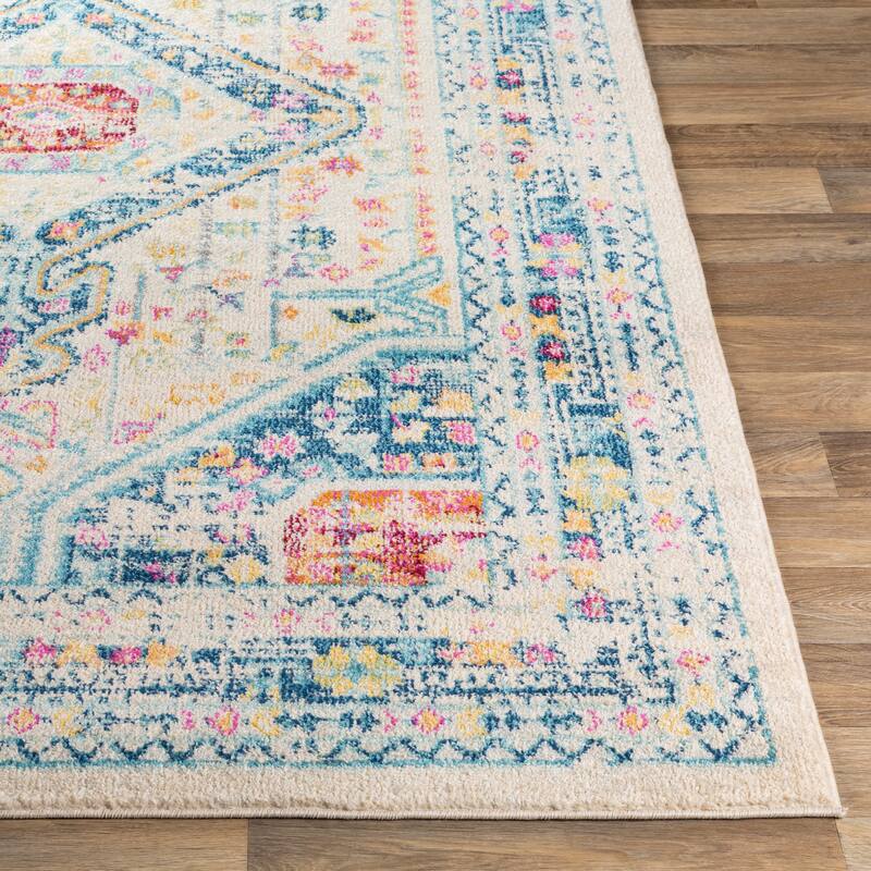 The Curated Nomad Shratton Distressed Persian Medallion Area Rug
