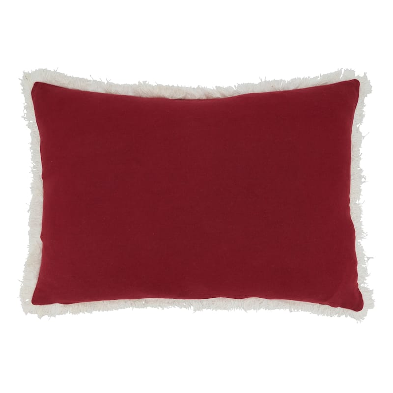 Festive Fringe Christmas Trees Throw Pillow
