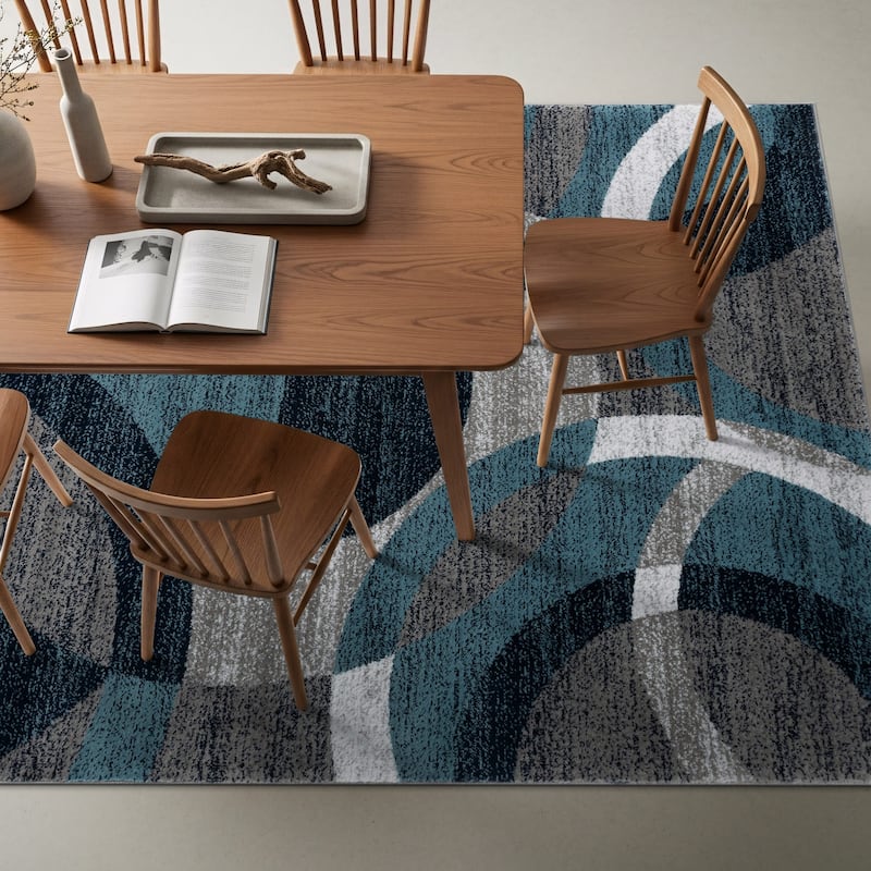 World Rug Gallery Geometric Circles Area Rug