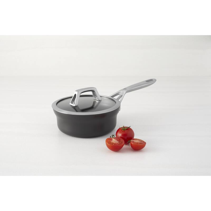 ZWILLING Motion Hard Anodized 1.5-qt Aluminum Nonstick Sauce Pan with Lid - Black