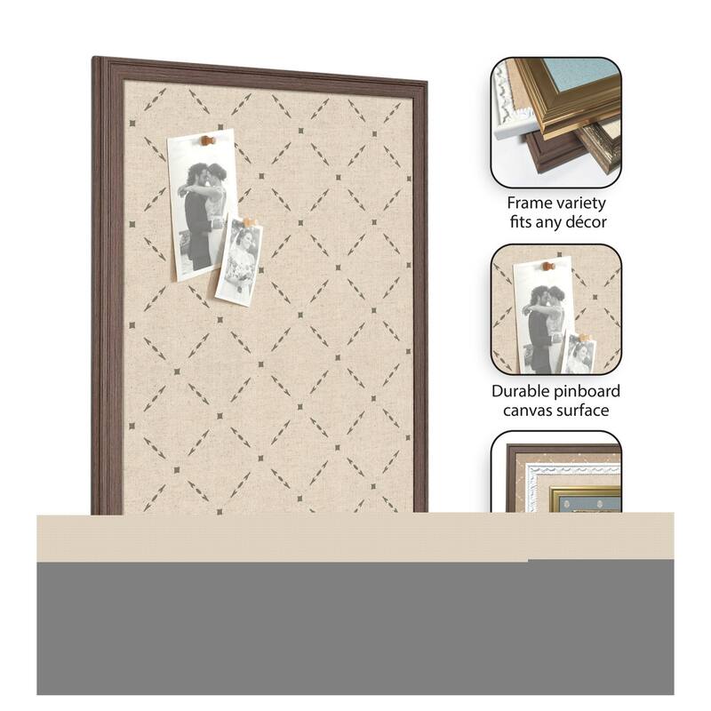 Kate and Laurel Pinboard Green Lattice Print