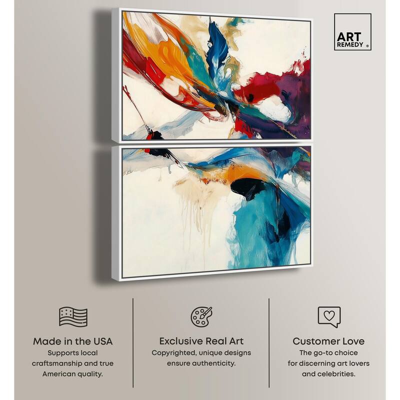 Vibrant Palette III Canvas Set of 2 by Art Remedy