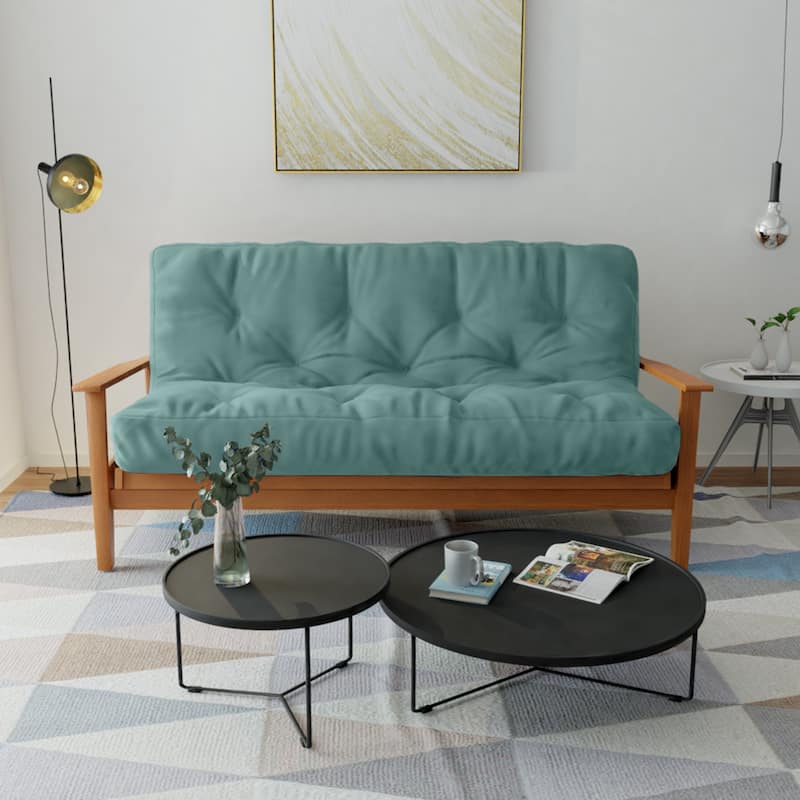 Loosh Home 12" Canvas Futon Mattress - Aqua - Twin