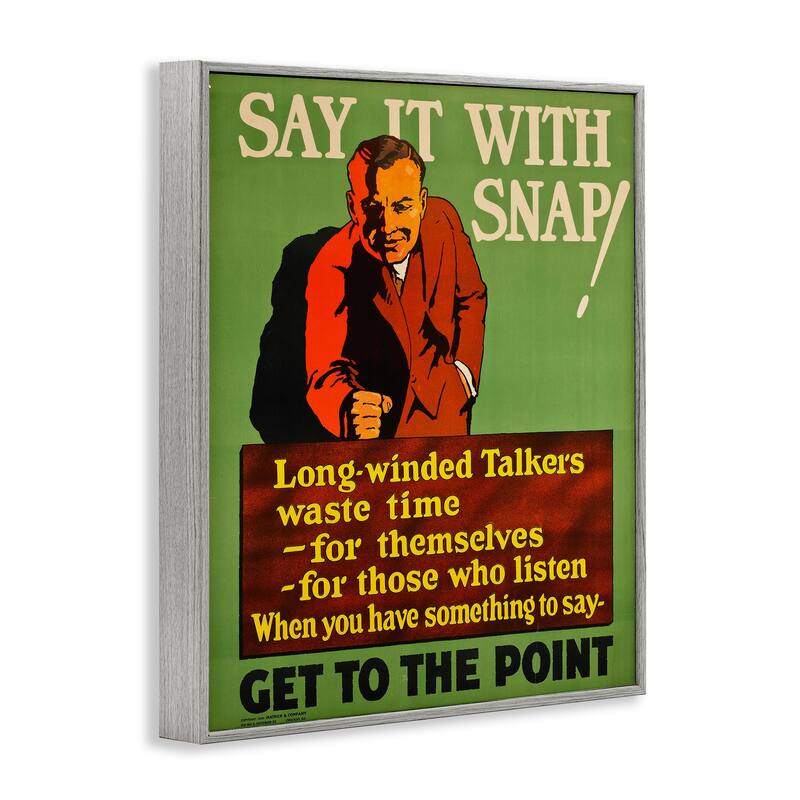 Stupell Vintage Say It With Snap Framed Giclee Art Design By Marcus Jules