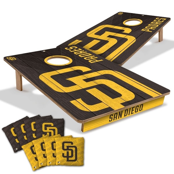 slide 2 of 7, San Diego Padres MLB Tailgate Cornhole Board Set Include Carrying Case
