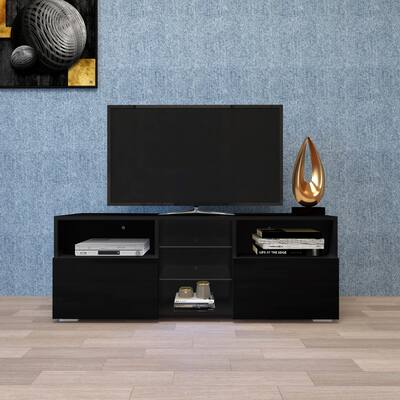 Modern High-Gloss LED TV Cabinet