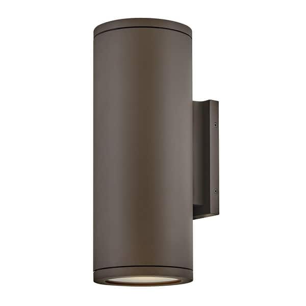 slide 1 of 1, Hinkley Lighting 13595-LL Silo 2 Light 16" Tall LED Wall Sconce Architectural Bronze