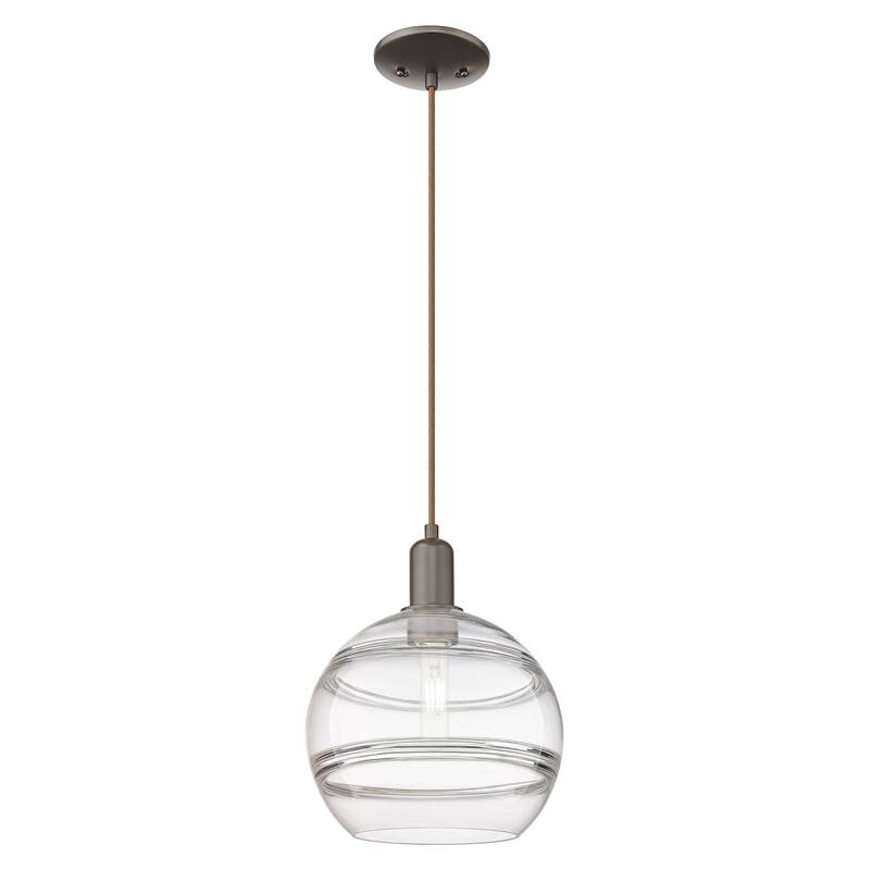 Innovations Lighting Endless Possibilities Arcadia - Rochester - 1 Light 10" Cord Hung Mini Pendant - Clear/Oil Rubbed Bronze