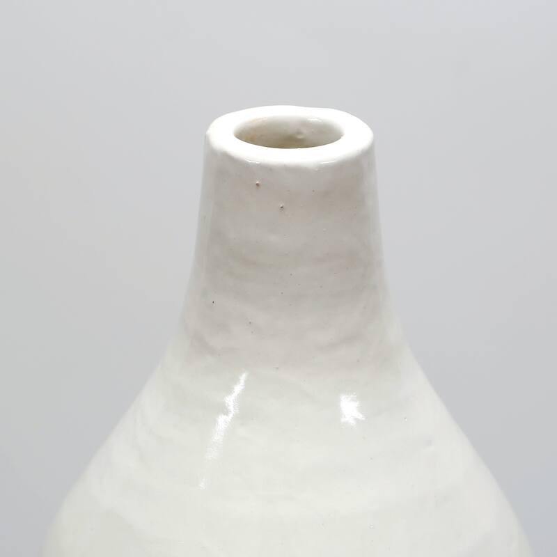 Artissance 17.7 in. H Gourd White Ceramic Bottle