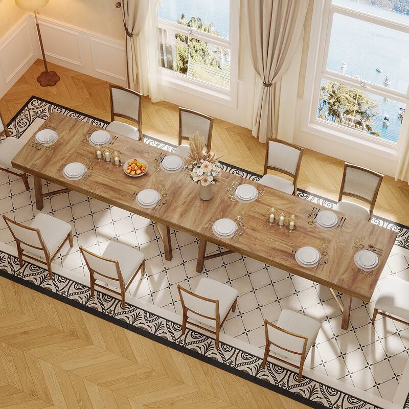 Large Rectangle Kitchen Table with Reinforced Legs