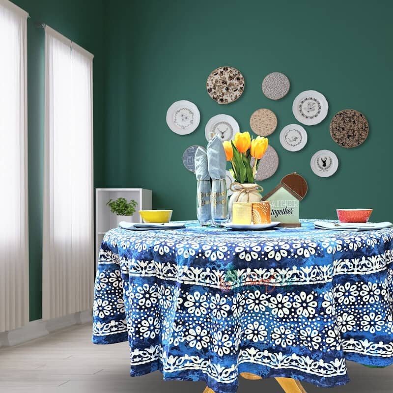 Cotton Batik Daisy Floral Tablecloth Collection