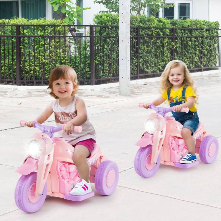 6V Kids Electric Ride on Motorcycle with Bubble Maker and Music - 32"x 14" x 17"