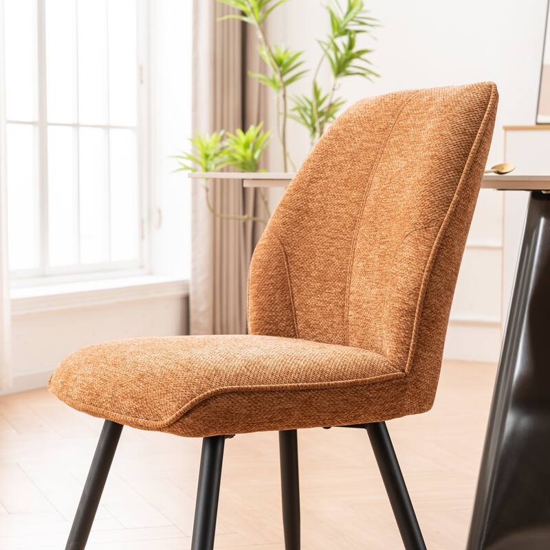 Set of 2 Modern Dining Chairs, Armless Upholstered Side Chairs