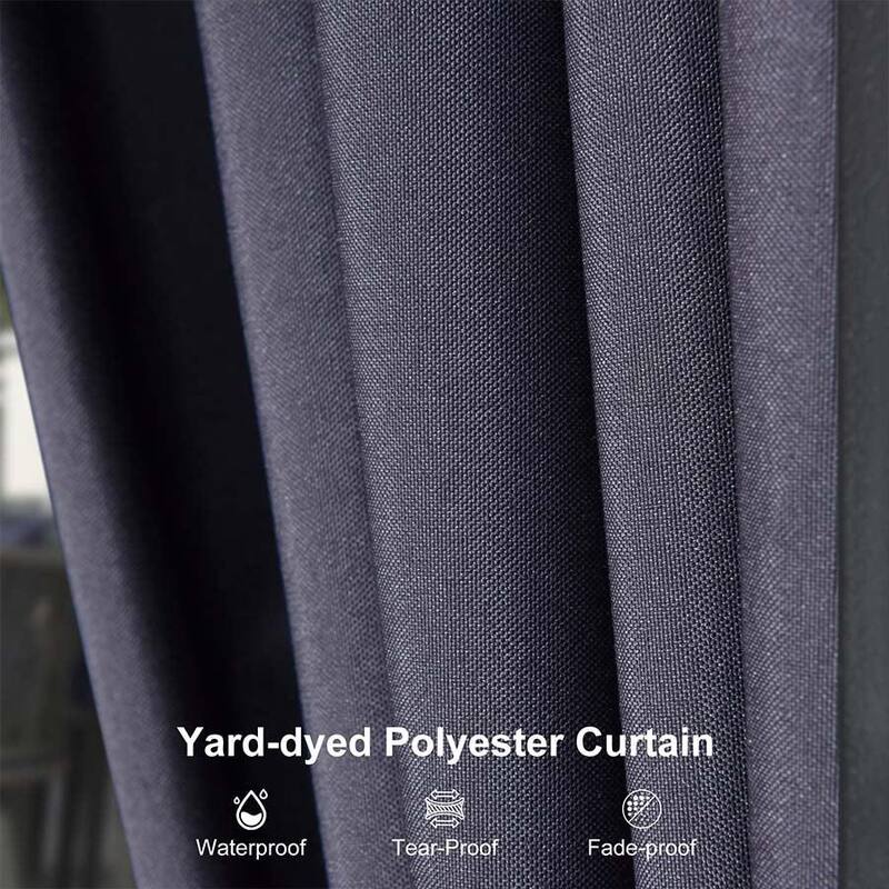 PURPLE LEAF Outdoor Galvanized Steel Hardtop Gazebo, Aluminum Frame Gazebo With Curtains