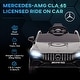 preview thumbnail 25 of 28, Licensed Mercedes-AMG CLA 45 Kids Electric Ride-On Car with Remote Control, LED Lights & Suspension