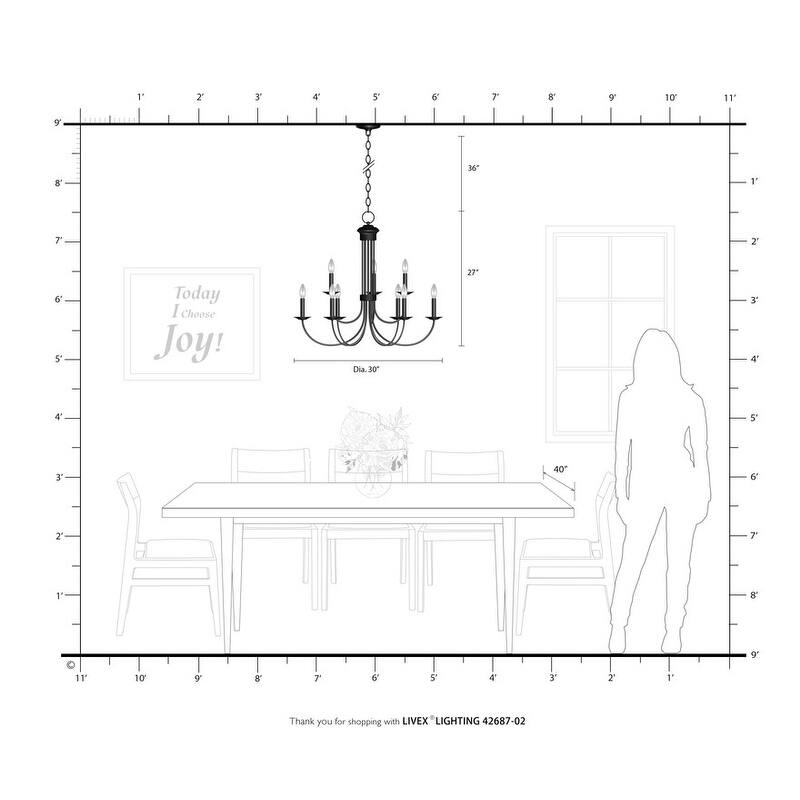 Livex Lighting 9-light Polished Brass Indoor Chandelier, 42687-02 - 30" DIA X 27" H