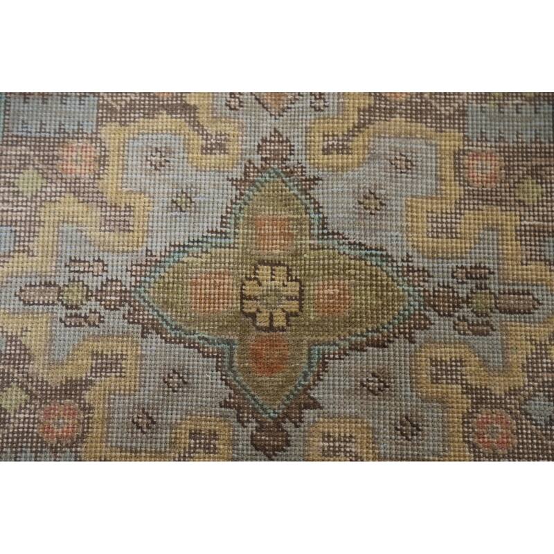 Hand Knotted Oriental 100% Wool Carpet Traditional Medallion Greys & Charcoal Tabriz Area Rug - 11' 2'' X 7' 11''