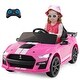 preview thumbnail 3 of 30, Gymax 12V Kids Ride on Car Licensed Ford Mustang Shelby GT500 w/ Pink
