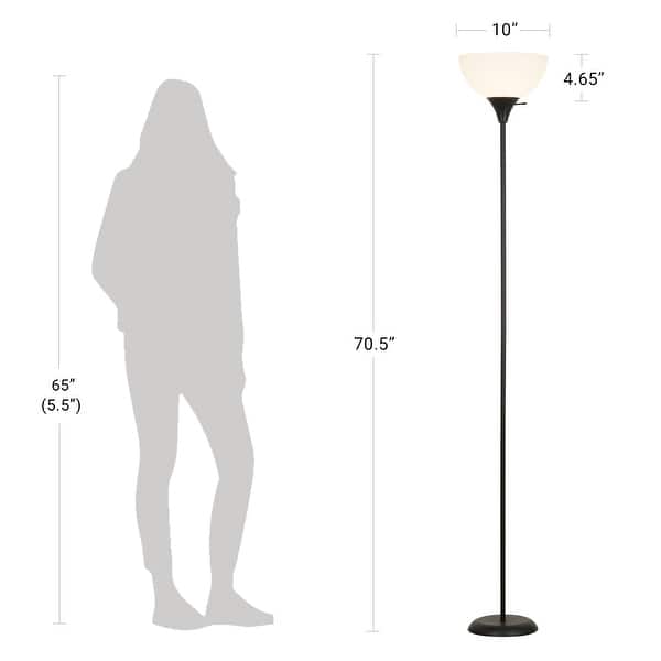 Torchiere Floor Lamp, LED Bulb Included 10.0 x 10.0 x 70.5 Bed Bath