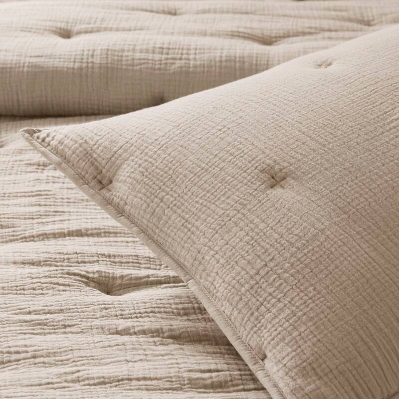 Harbor House Breeze Cotton Gauze Embroidered Quilt Set