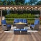 Option Brown Wicker / Blue Cusion