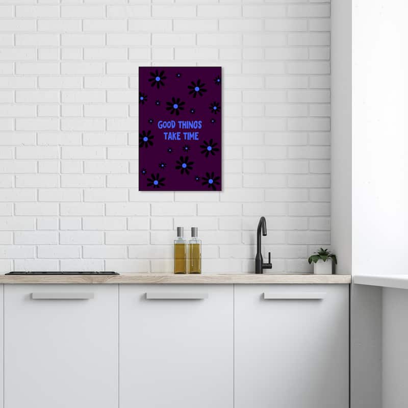 Wynwood Studio Canvas Floral and Botanical It Takes Time Green and Pastel Green Modern & Contemporary Wall Art Canvas Print - 24 x 16