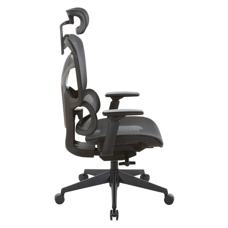 High Back in Black Mesh and Seat with Adjustable Arms
