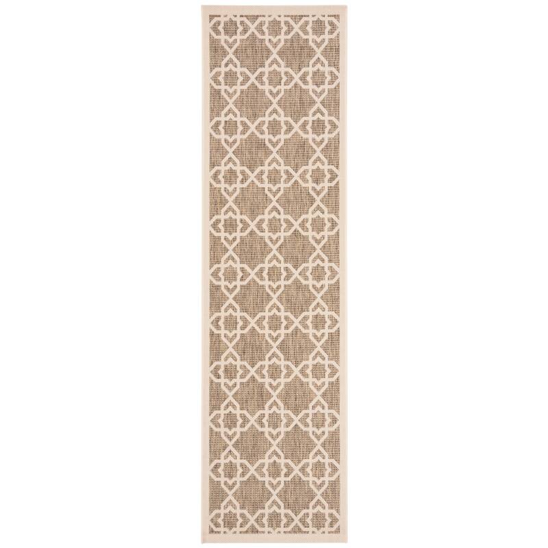 SAFAVIEH Courtyard Hanifa Trellis Indoor/ Outdoor Waterproof Patio Backyard Rug