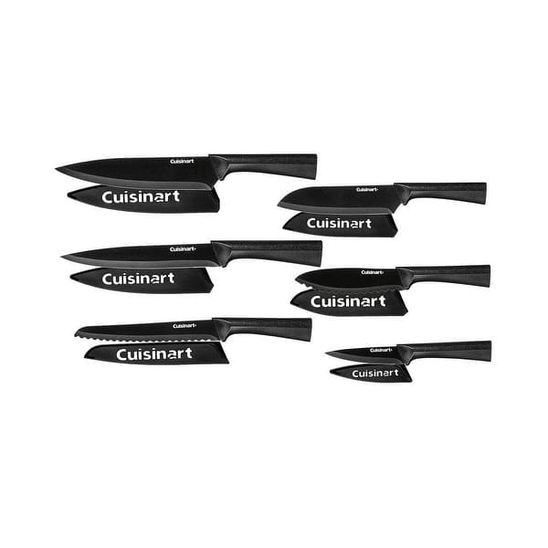 Best Buy: Cuisinart 12-Piece Knife Set with Ceramic coated stainless Steel  blades Matte Black C55-12PB