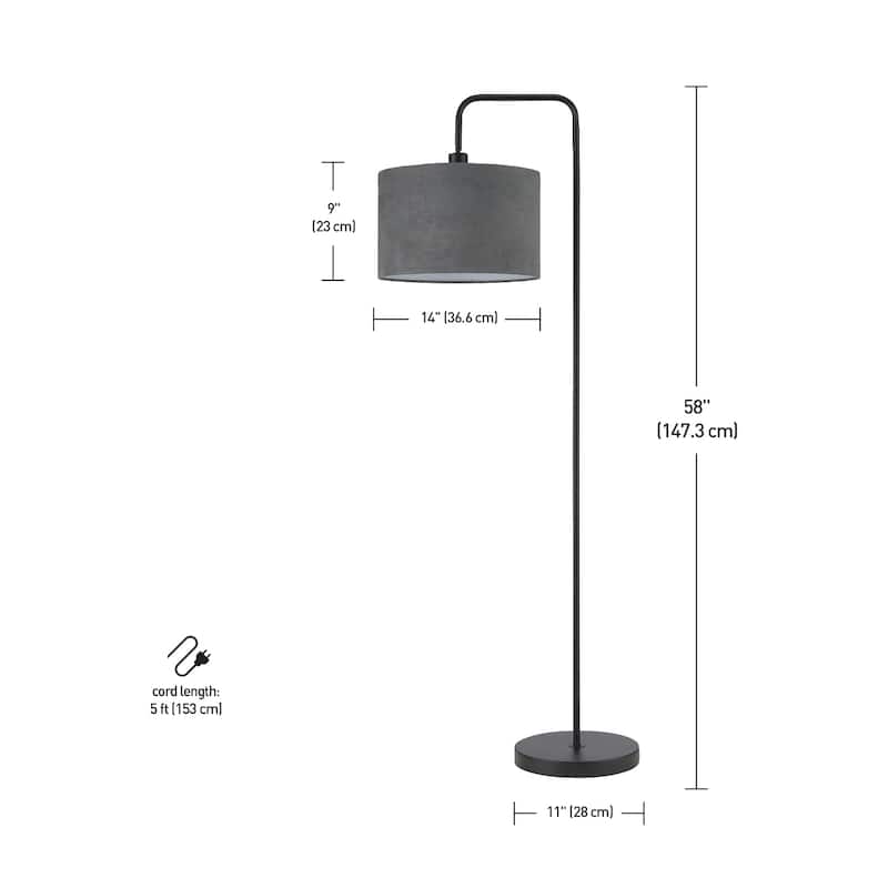 Barden 58" Floor Lamp with Linen Shade