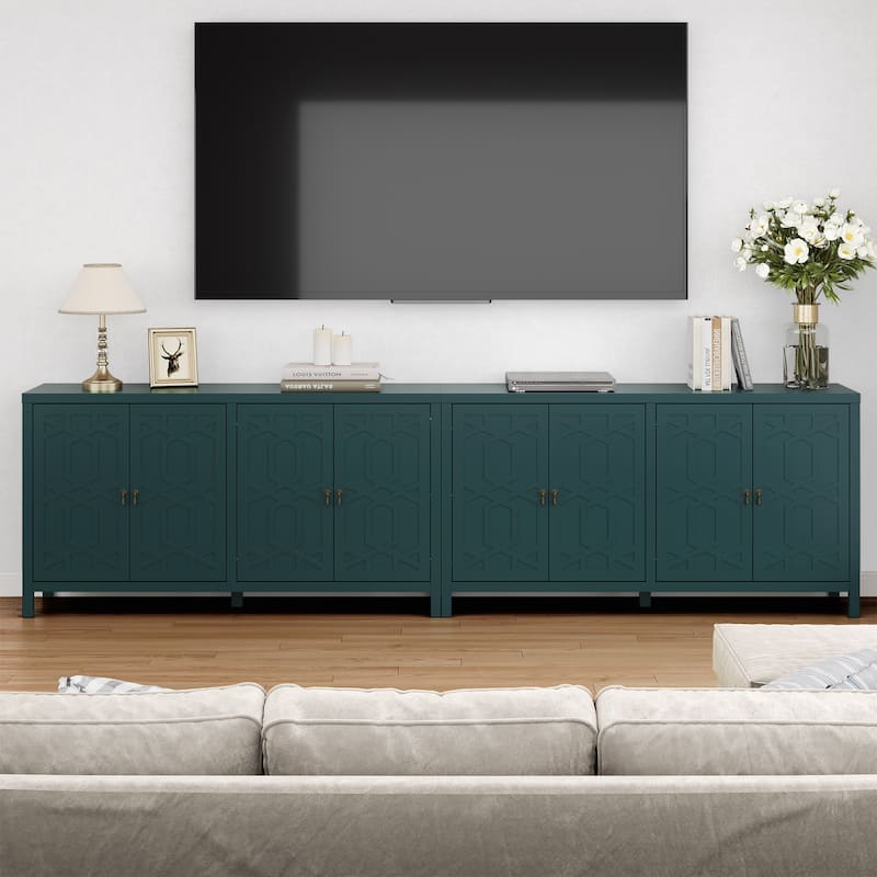 60" W Sideboard Cabinet with Adjustable Shelves and 4 Doors